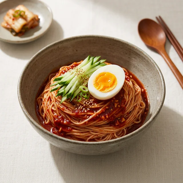 spicy mixed noodles (비빔국수)