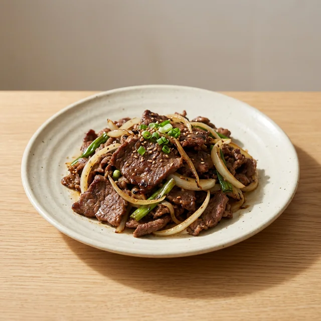 bulgogi (marinated beef) (불고기)