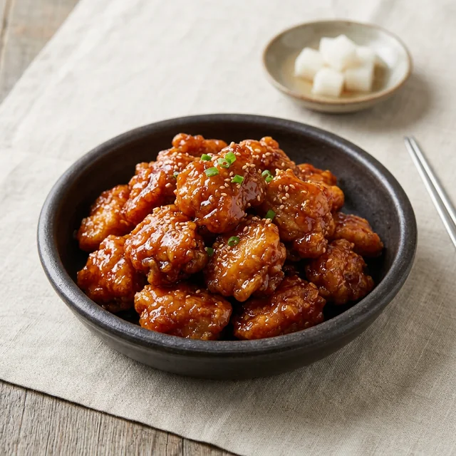 sweet crispy chicken bites (닭강정)