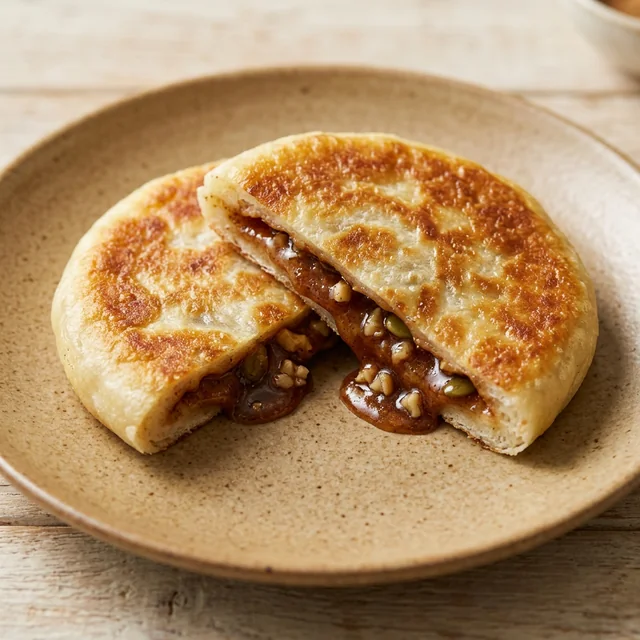 sweet filled pancake (호떡)