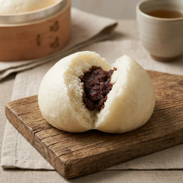 steamed filled bun (찐빵)