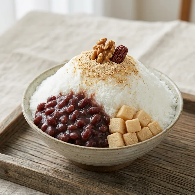 red-bean shaved ice (팥빙수)