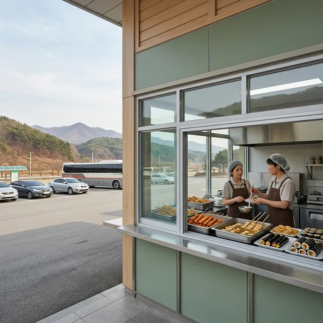 highway rest stop (휴게소)