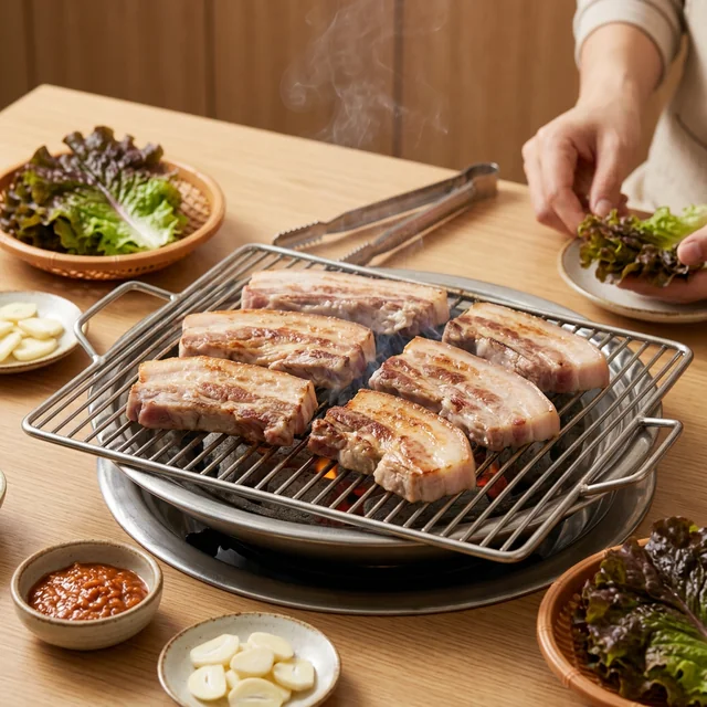 grilled pork belly (삼겹살)