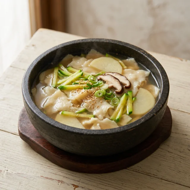 hand-torn dough soup (수제비)