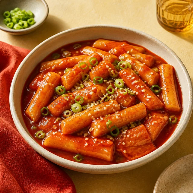 spicy rice cakes (떡볶이)