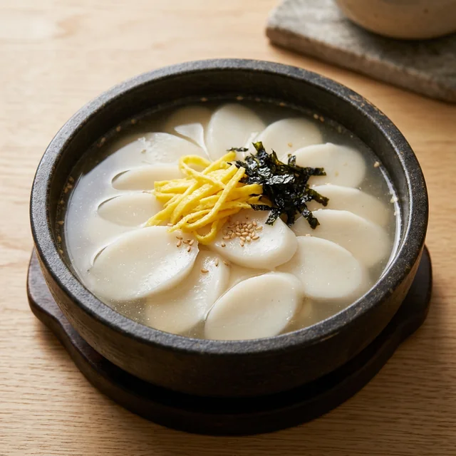 sliced rice-cake soup (떡국)